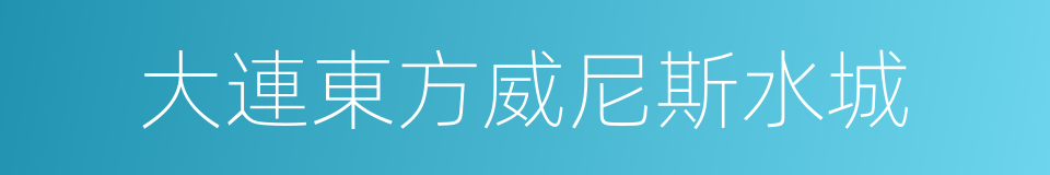 大連東方威尼斯水城的同義詞