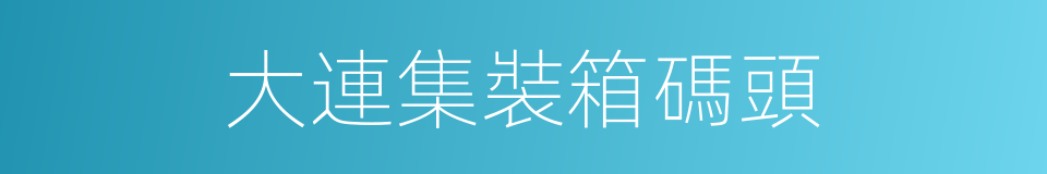 大連集裝箱碼頭的同義詞