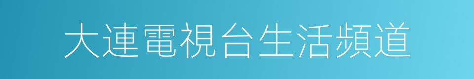 大連電視台生活頻道的同義詞