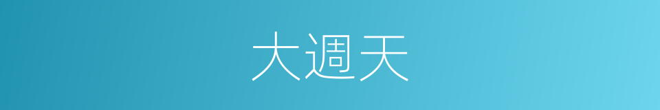 大週天的同義詞