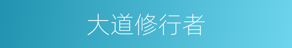 大道修行者的同义词