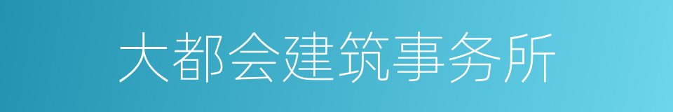 大都会建筑事务所的同义词