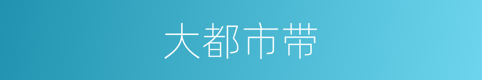 大都市带的同义词