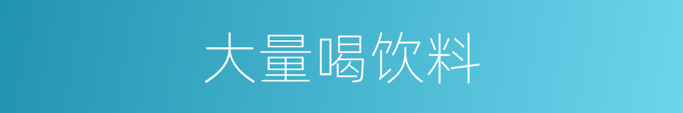 大量喝饮料的同义词
