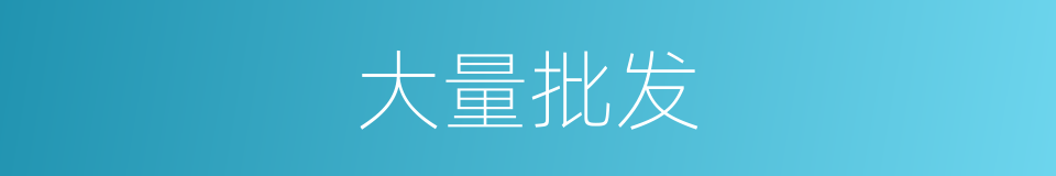 大量批发的同义词