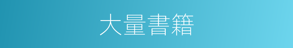 大量書籍的同義詞