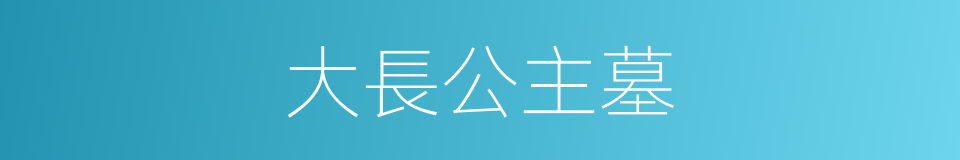 大長公主墓的同義詞