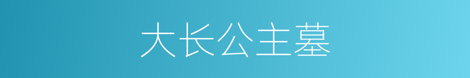 大长公主墓的同义词