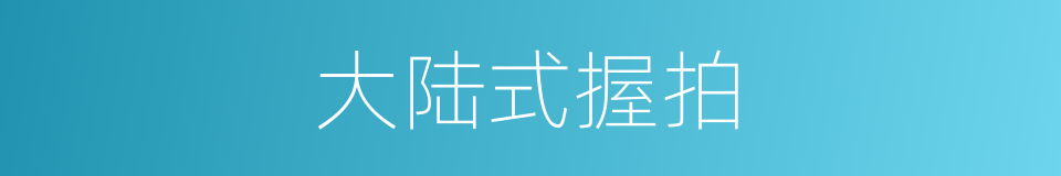大陆式握拍的同义词