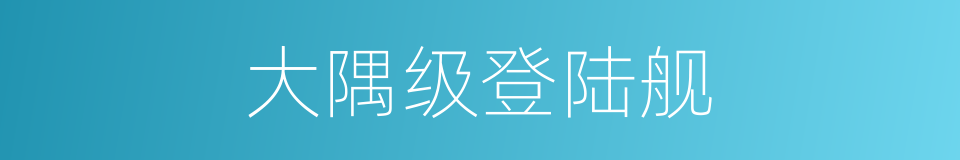 大隅级登陆舰的同义词