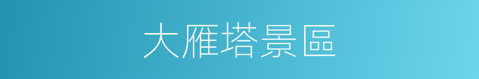 大雁塔景區的同義詞