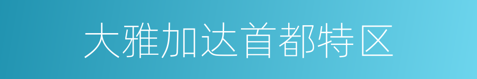 大雅加达首都特区的同义词