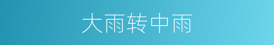 大雨转中雨的同义词