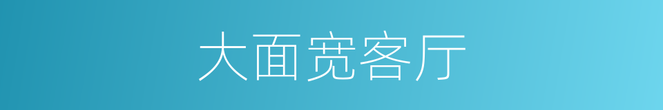 大面宽客厅的同义词