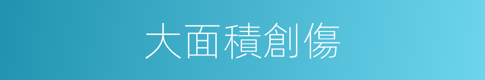 大面積創傷的同義詞