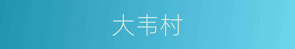 大韦村的同义词