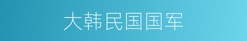 大韩民国国军的同义词