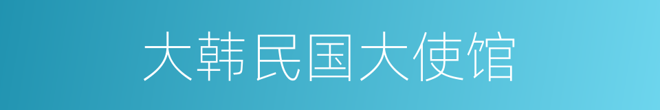 大韩民国大使馆的同义词