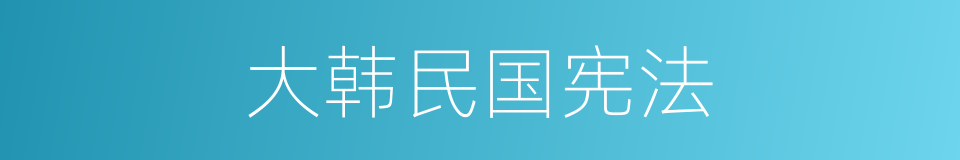 大韩民国宪法的同义词