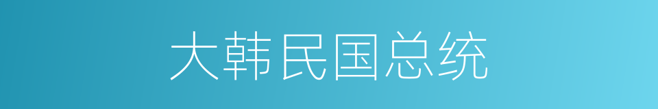 大韩民国总统的同义词