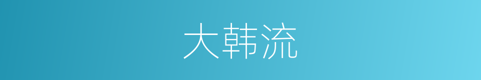 大韩流的同义词