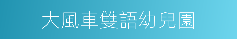 大風車雙語幼兒園的同義詞