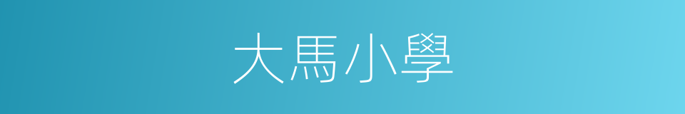 大馬小學的同義詞
