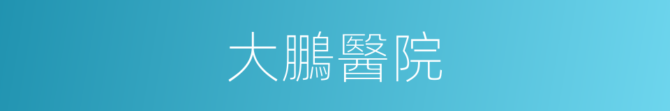 大鵬醫院的同義詞
