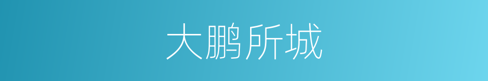 大鹏所城的同义词