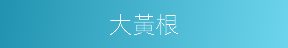 大黃根的同義詞