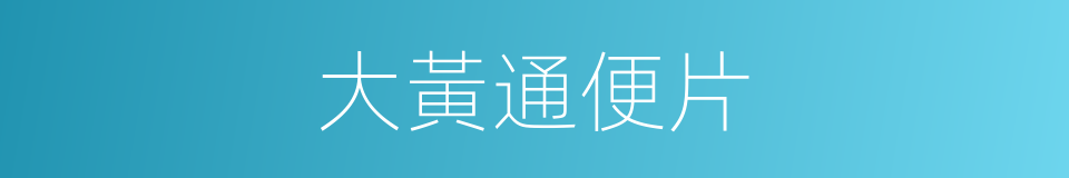 大黃通便片的同義詞