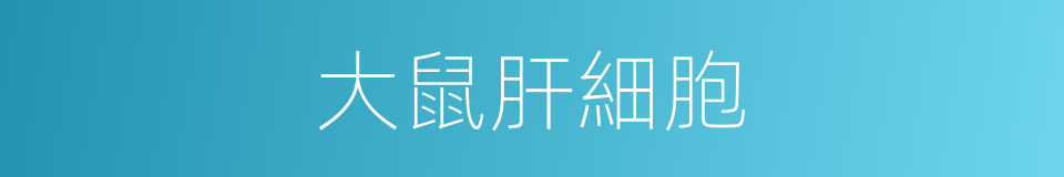 大鼠肝細胞的同義詞