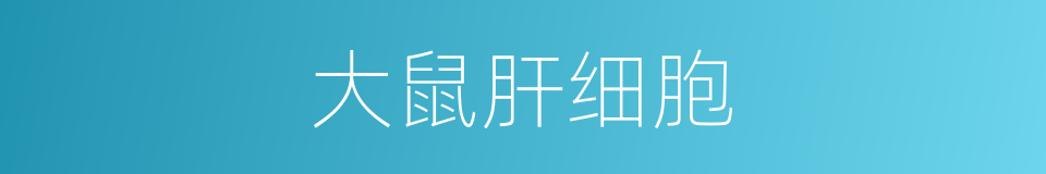 大鼠肝细胞的同义词