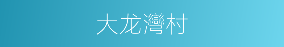 大龙灣村的同義詞