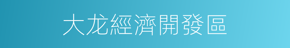大龙經濟開發區的同義詞