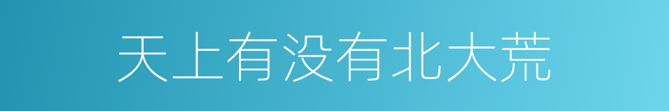 天上有没有北大荒的同义词