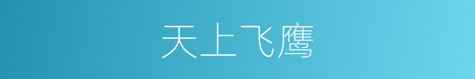 天上飞鹰的同义词