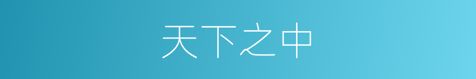 天下之中的同义词