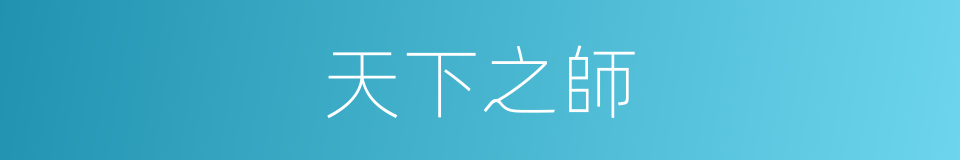 天下之師的同義詞