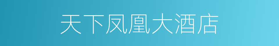 天下凤凰大酒店的同义词