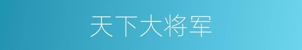 天下大将军的同义词