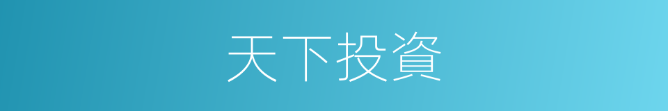 天下投資的同義詞