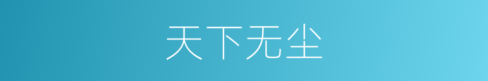 天下无尘的同义词