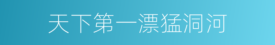天下第一漂猛洞河的同义词