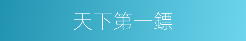 天下第一鏢的同義詞