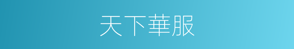 天下華服的同義詞