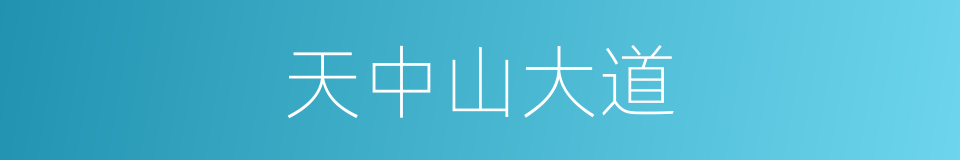 天中山大道的同义词