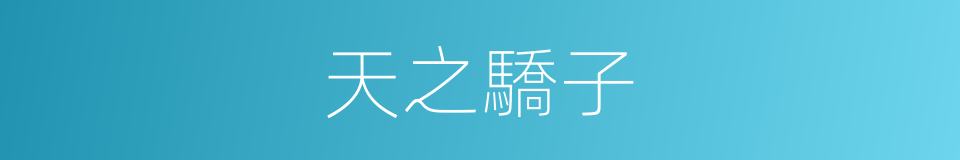 天之驕子的意思