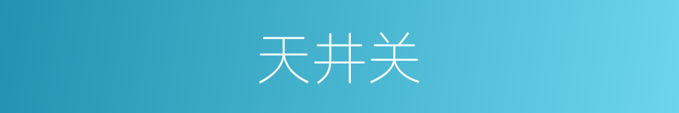 天井关的意思