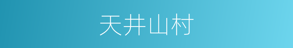 天井山村的同义词